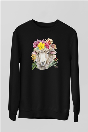 Kurban Bayramı Baskılı Unisex Siyah Sweatshirt