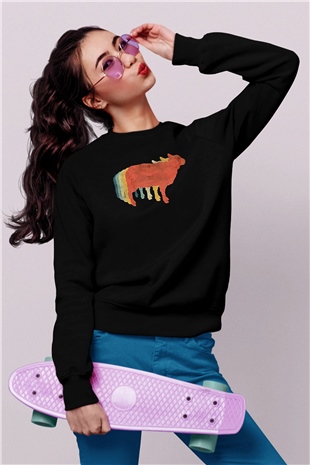 Kurban Bayramı Baskılı Unisex Siyah Sweatshirt