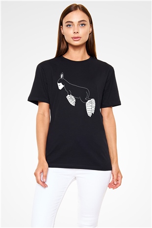 Kurban Bayramı Baskılı Unisex Siyah Tişört - Tshirt