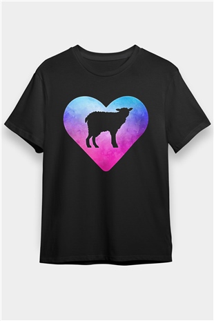 Kurban Bayramı Baskılı Unisex Siyah Tişört - Tshirt