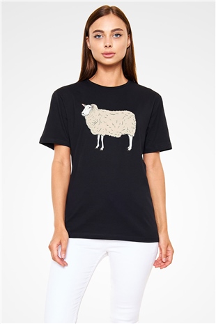 Kurban Bayramı Baskılı Unisex Siyah Tişört - Tshirt