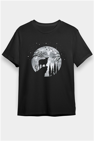 Kurban Bayramı Baskılı Unisex Siyah Tişört - Tshirt