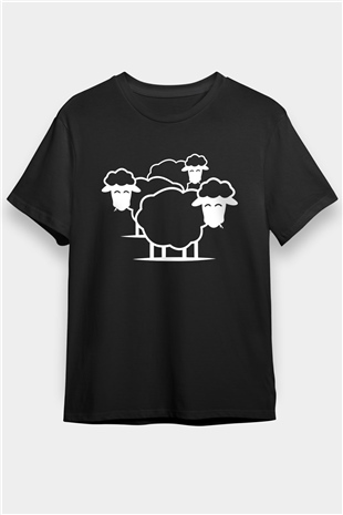 Kurban Bayramı Baskılı Unisex Siyah Tişört - Tshirt