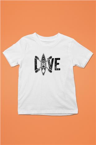 Kürek Baskılı Unisex Beyaz Çocuk Tişört - Tshirt