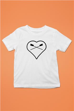 Kürek Baskılı Unisex Beyaz Çocuk Tişört - Tshirt