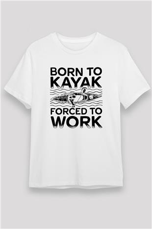 Kürek Baskılı Unisex Beyaz Tişört - Tshirt