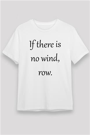 Kürek Baskılı Unisex Beyaz Tişört - Tshirt