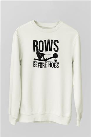 Kürek Baskılı Unisex Ekru Sweatshirt