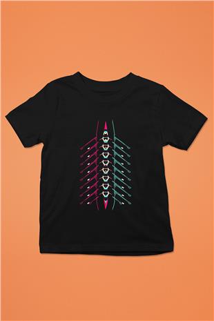 Kürek - Rowing Sport Baskılı Unisex Siyah Çocuk Tİşörtü - Tshirt