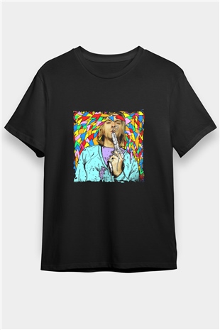 Kurt Cobain Baskılı Unisex Siyah Tişört