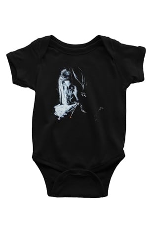 Kurt Cobain Siyah Bebek Body - Zıbın