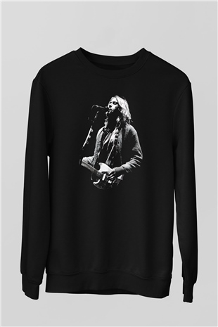 Kurt Cobain Siyah Unisex Sweatshirt