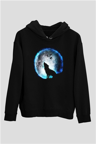 Kurt Siyah Unisex Hoodie