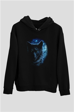 Kurt Siyah Unisex Hoodie