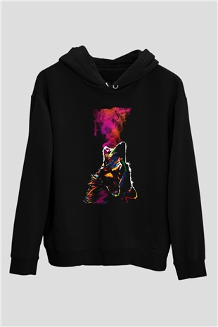 Kurt Siyah Unisex Hoodie