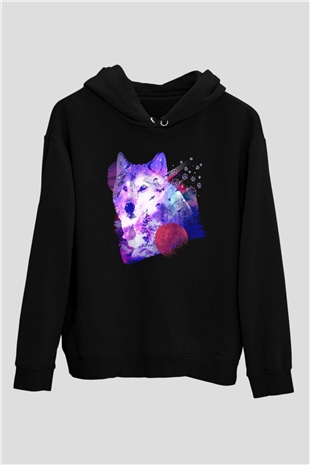 Kurt Siyah Unisex Hoodie