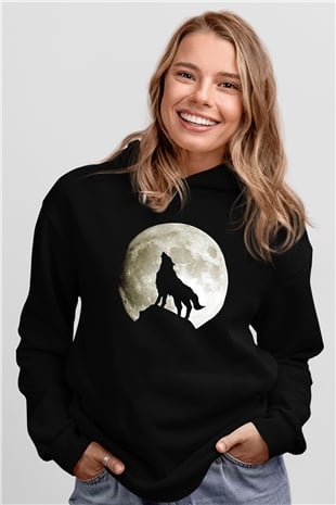 Kurt Siyah Unisex Hoodie