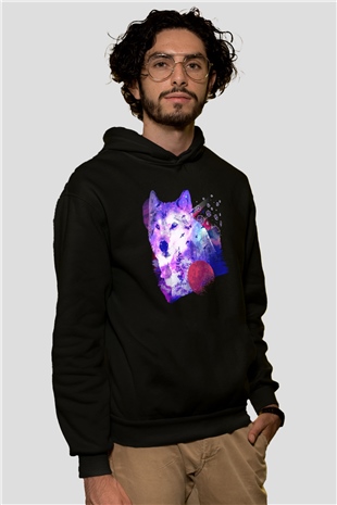 Kurt Siyah Unisex Hoodie