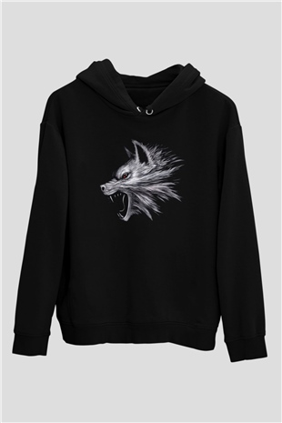 Kurt Siyah Unisex Hoodie