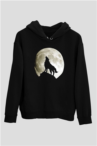 Kurt Siyah Unisex Hoodie