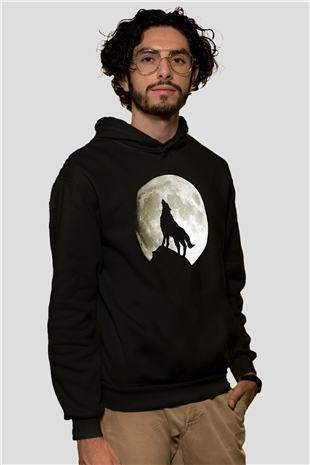 Kurt Siyah Unisex Hoodie