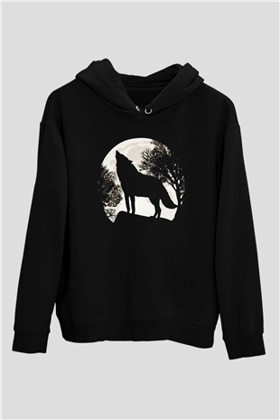 Kurt Siyah Unisex Hoodie