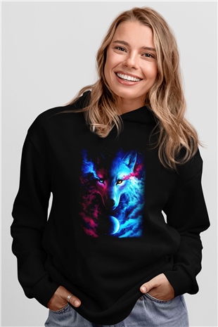 Kurt Siyah Unisex Hoodie