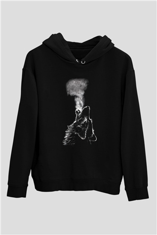 Kurt Siyah Unisex Hoodie
