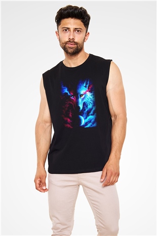 Kurt Siyah Unisex Kolsuz Tişört