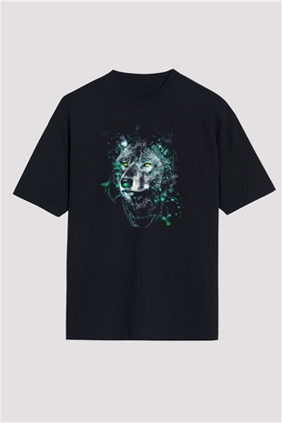 Kurt Siyah Unisex Oversize Tişört T-Shirt
