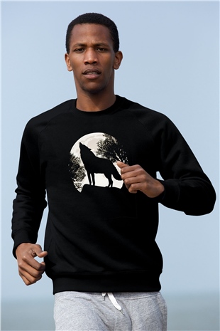 Kurt Siyah Unisex Sweatshirt