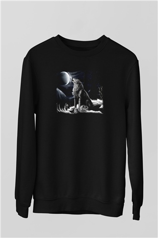 Kurt Siyah Unisex Sweatshirt