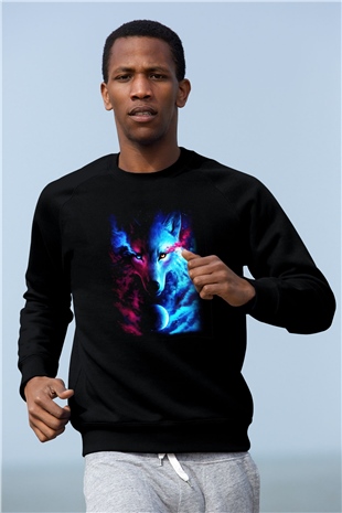 Kurt Siyah Unisex Sweatshirt