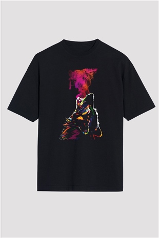 Kurt Siyah Oversize Tişört Oversize T-shirt - TişörtFabrikası