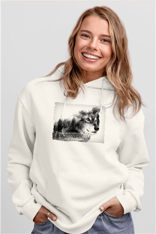 Kurt ve DoğaBeyaz Tshirt Unisex Hoodie