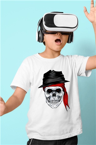Kuru Kafa Baskılı Unisex Beyaz  Çocuk Tişört
