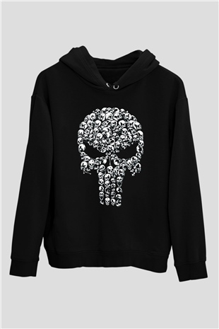 Kurukafa Punisher Siyah  Unisex Hoodie