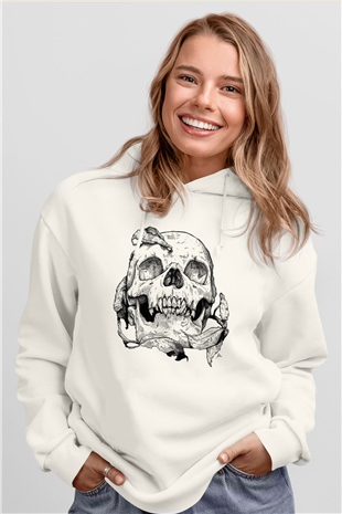 KurukafaBeyaz  Unisex Hoodie