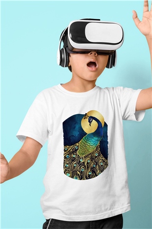 Kuş Beyaz Unisex Çocuk Tişört