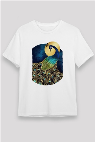Kuş Beyaz Unisex Tişört T-Shirt - TişörtFabrikası