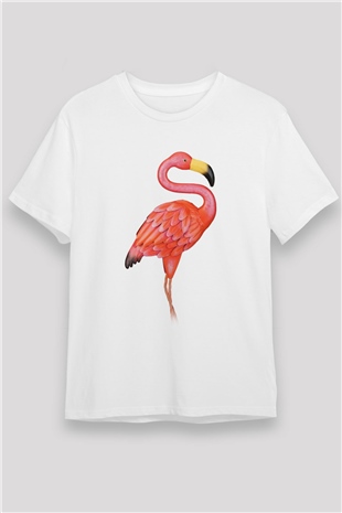 Kuş Beyaz Unisex Tişört T-Shirt - TişörtFabrikası