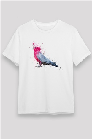 Kuş Beyaz Unisex Tişört T-Shirt - TişörtFabrikası