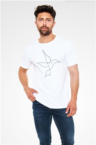 Bird White Unisex  T-Shirt