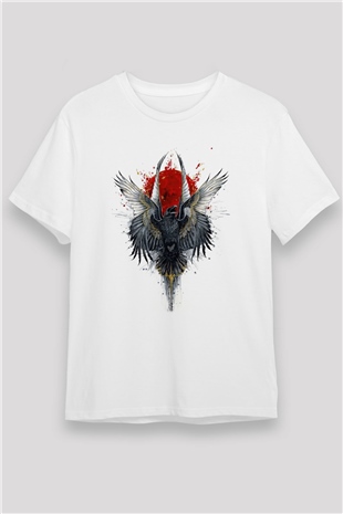 Kuş Beyaz Unisex Tişört T-Shirt - TişörtFabrikası