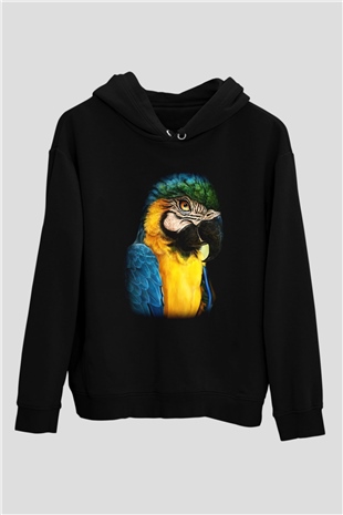 Kuş Siyah Unisex Hoodie
