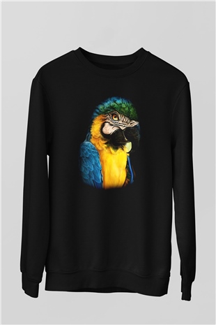 Kuş Siyah Unisex Sweatshirt