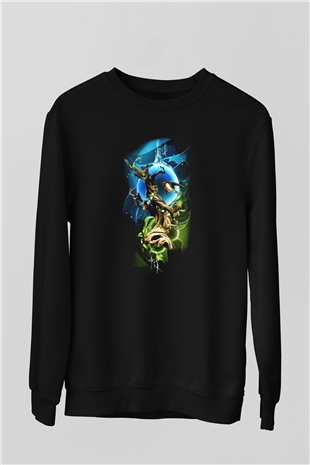 Kuş Siyah Unisex Sweatshirt