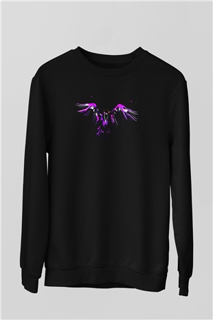 Kuş Siyah Unisex Sweatshirt