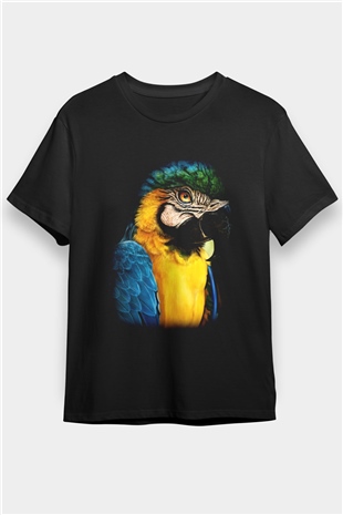 Kuş Siyah Unisex Tişört T-Shirt - TişörtFabrikası