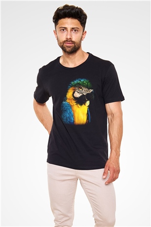 Kuş Siyah Unisex Tişört T-Shirt - TişörtFabrikası